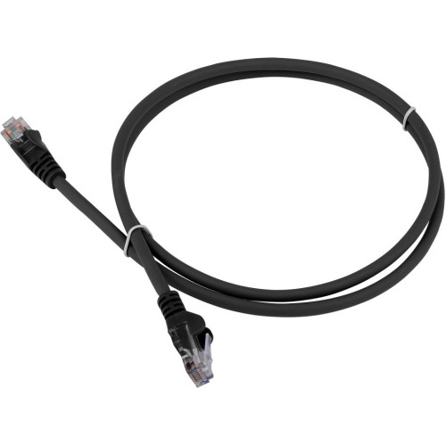 Патч-корд Lanmaster LAN-PC45/U6-1.0-BK UTP RJ-45 вил.-вилка RJ-45 кат.6 1м черный LSZH (уп.:1шт)