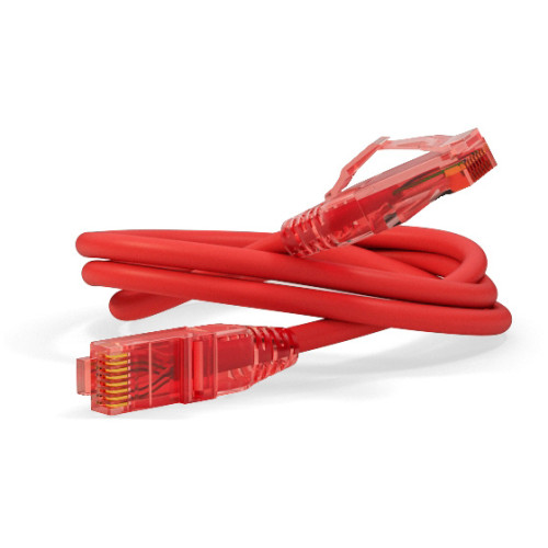Патч-корд Hyperline PC-LPM-UTP-RJ45-RJ45-C5e-0.5M-LSZH-RD UTP RJ-45 вил.-вилка RJ-45 кат.5E 0.5м красный LSZH