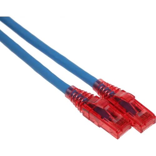 Патч-корд Hyperline PC-LPM-UTP-RJ45-RJ45-C5e-2M-LSZH-BL UTP RJ-45 вил.-вилка RJ-45 кат.5E 2м синий LSZH 24AWG