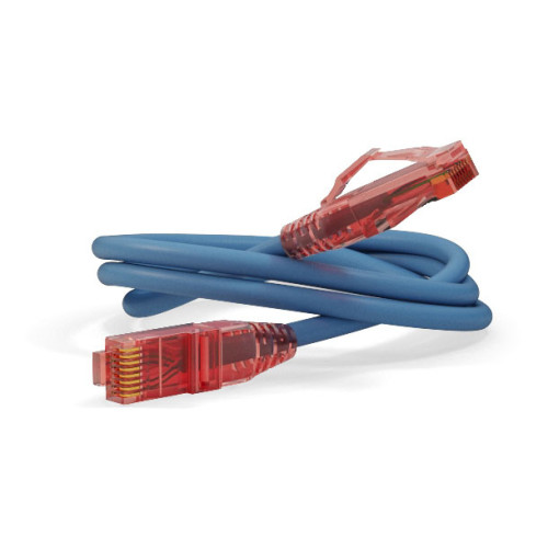 Патч-корд Hyperline PC-LPM-UTP-RJ45-RJ45-C5e-3M-LSZH-BL UTP RJ-45 вил.-вилка RJ-45 кат.5E 3м синий LSZH 24AWG