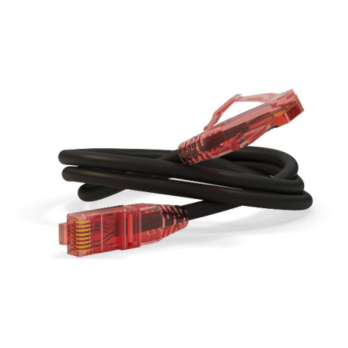 Патч-корд Hyperline PC-LPM-UTP-RJ45-RJ45-C5e-3M-LSZH-BK UTP RJ-45 вил.-вилка RJ-45 кат.5E 3м черный LSZH 24AWG