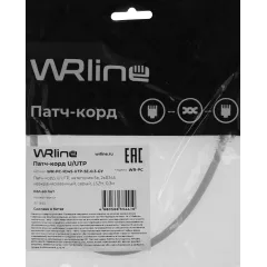 Патч-корд WRline WR-PC-RJ45-UTP-5E-0.3-GY FTP RJ-45 вил.-вилка RJ-45 кат.5E 0.3м серый LSZH (уп.:1шт)