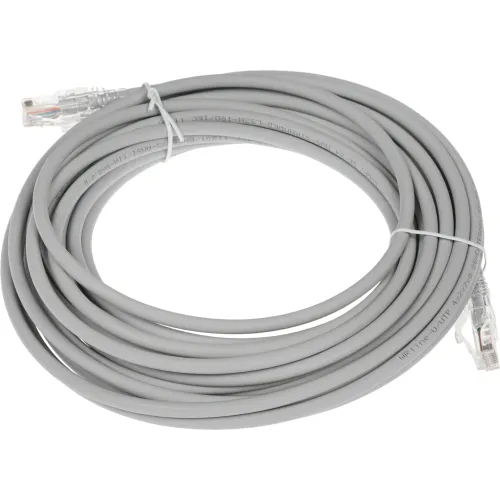 Патч-корд WRline WR-PC-RJ45-UTP-5E-10-GY UTP RJ-45 вил.-вилка RJ-45 кат.5E 10м серый LSZH (уп.:1шт)