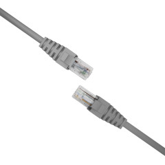 Патч-корд NTSS NTSS-PC-UTP-RJ45-5e-2.0-LSZH-GY UTP RJ-45 вил.-вилка RJ-45 кат.5E 2м серый LSZH 26AWG