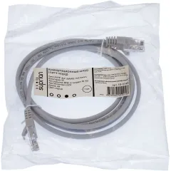 Патч-корд Suprlan 10-0143 UTP RJ-45 вил.-вилка RJ-45 кат.5E 2м серый LSZH 26AWG