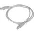 Патч-корд Suprlan 10-0142 UTP RJ-45 вил.-вилка RJ-45 кат.5E 1м серый LSZH 26AWG