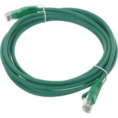 Патч-корд Suprlan 10-0159 UTP RJ-45 вил.-вилка RJ-45 кат.5E 3м зеленый LSZH 26AWG