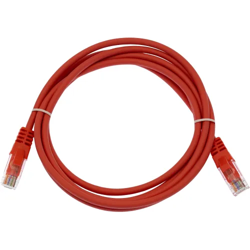 Патч-корд Suprlan 10-0154 UTP RJ-45 вил.-вилка RJ-45 кат.5E 3м красный LSZH 26AWG