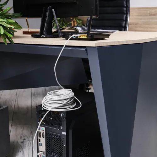 Патч-корд Rexant 18-1012 UTP RJ-45 вил.-вилка RJ-45 кат.5E 25м серый ПВХ