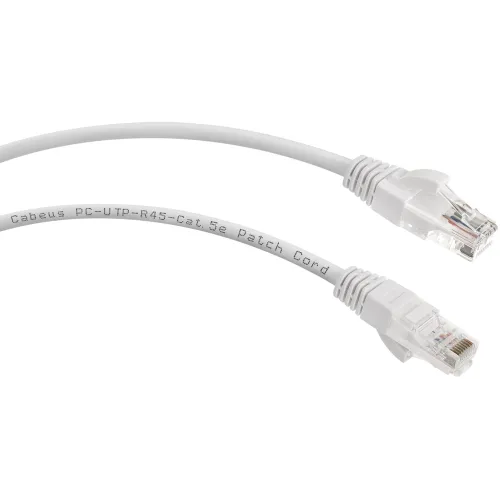 Патч-корд Cabeus PC-UTP-RJ45-CAT.5E-2M-WH U/UTP RJ-45 вил.-вилка RJ-45 кат.5E 2м белый ПВХ