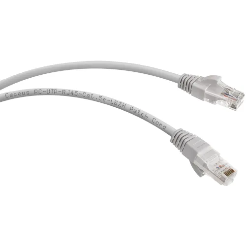 Патч-корд Cabeus PC-UTP-RJ45-CAT.5E-1.5M-LSZH U/FTP RJ-45 вил.-вилка RJ-45 кат.5E 1.5м серый LSZH