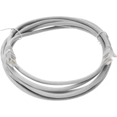 Патч-корд Lanmaster LAN-PC45/U5E-3.0-GY UTP RJ-45 вил.-вилка RJ-45 кат.5E 3м серый LSZH (уп.:1шт)