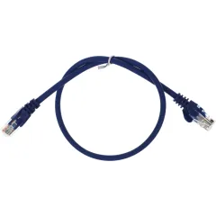 Патч-корд Lanmaster LAN-PC45/U5E-0.5-BL UTP RJ-45 вил.-вилка RJ-45 кат.5E 0.5м синий LSZH (уп.:1шт)