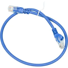 Патч-корд Lanmaster LAN-PC45/U5E-0.5-BL UTP RJ-45 вил.-вилка RJ-45 кат.5E 0.5м синий LSZH (уп.:1шт)