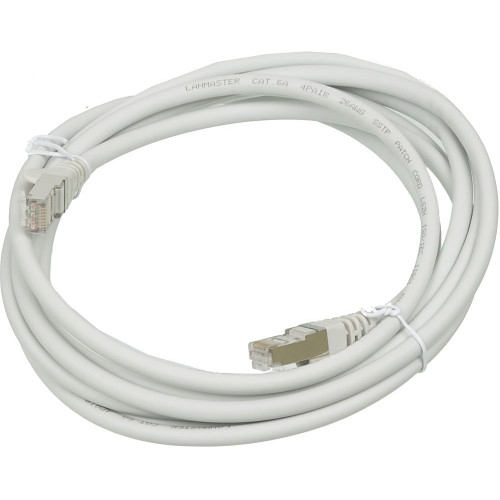 Патч-корд Lanmaster LAN-PC45/S6A-3.0-GY FTP RJ-45 вил.-вилка RJ-45 кат.6A 3м серый LSZH (уп.:1шт)