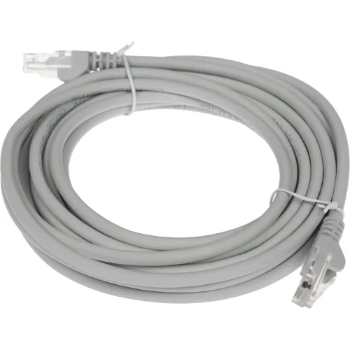 Патч-корд Lanmaster LAN-PC45/U5E-5.0-GY UTP RJ-45 вил.-вилка RJ-45 кат.5E 5м серый LSZH (уп.:1шт)