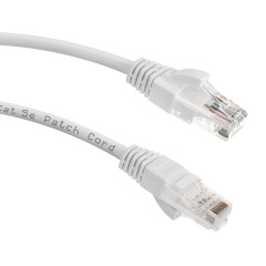 Патч-корд Lanmaster LAN-PC45/U5E-5.0-WH UTP RJ-45 вил.-вилка RJ-45 кат.5E 5м белый LSZH (уп.:1шт)