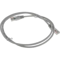 Патч-корд Lanmaster TWT-45-45-1.0-GY UTP RJ-45 вил.-вилка RJ-45 кат.5E 1м серый ПВХ (уп.:1шт)