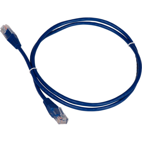 Патч-корд Lanmaster TWT-45-45-1.0-BL UTP RJ-45 вил.-вилка RJ-45 кат.5E 1м синий ПВХ (уп.:1шт)