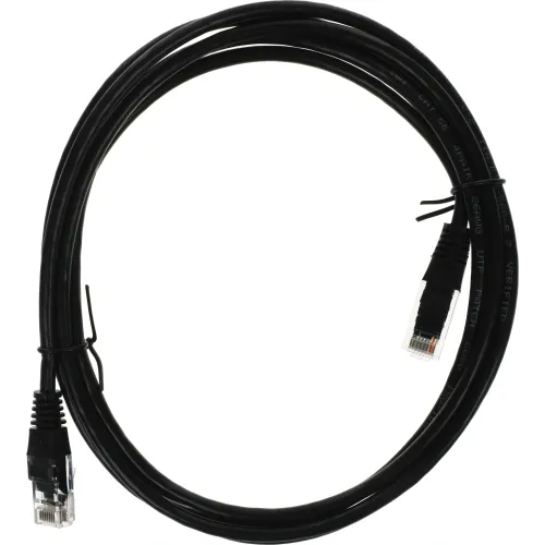 Патч-корд Lanmaster TWT-45-45-2.0-BK UTP RJ-45 вил.-вилка RJ-45 кат.5E 2м черный ПВХ (уп.:1шт)
