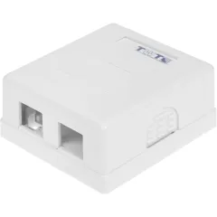 Коробка Lanmaster TWT-SA2-WH настенная 62x67x30мм крышка Keystone ПВХ белый