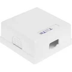 Коробка Lanmaster TWT-SA2-WH настенная 62x67x30мм крышка Keystone ПВХ белый