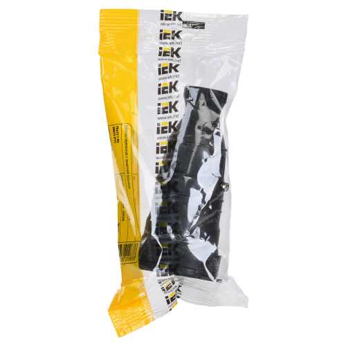 Розетка силов. IEK Омега PKR21-016-2-K02 1 розетка одинар. откр. зазем. крыш. IP44 черный (упак.:1шт)