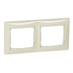 Рамка Legrand Valena 774352 лицевая 2x горизонтальный монтаж поликарбонат слоновая кость