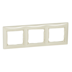 Рамка Legrand Valena 774353 накладная 3x горизонтальный монтаж поликарбонат слоновая кость