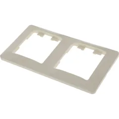 Рамка Schneider Electric Glossa GSL000206 накладная 2x вертикальный монтаж пластик бежевый