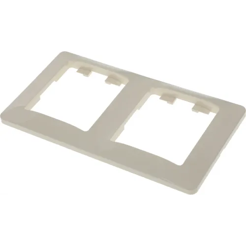 Рамка Schneider Electric Glossa GSL000206 накладная 2x вертикальный монтаж пластик бежевый