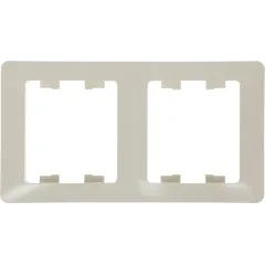 Рамка Schneider Electric Glossa GSL000206 накладная 2x вертикальный монтаж пластик бежевый