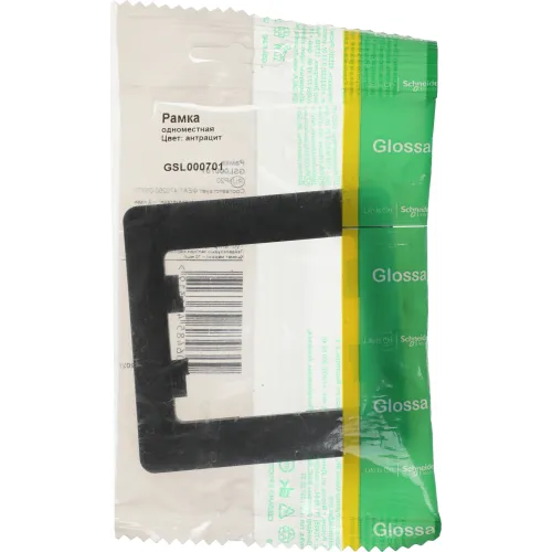 Рамка Schneider Electric Glossa GSL000701 накладная 1x пластик антрацит