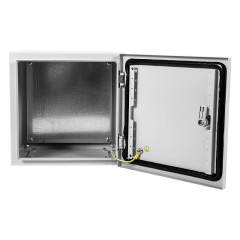 Шкаф электротехнический Elbox EMW-300.300.150-1-IP66 потол.пан. пан.основ. монтаж.пан. одноствор. настенный 300мм 300мм 150мм 135мм IP66 IK10 50кг белый металл уличный всепогодный