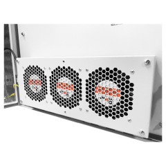 Шкаф коммутационный ЦМО (ШТВ-Н-12.6.5-4ААА-Т1) настенный 12U 600x530мм пер.дв.металл несъемн.бок.пан. 150кг серый 120град. уличный всепогодный с вентилятором с нагревателем укомплектованный