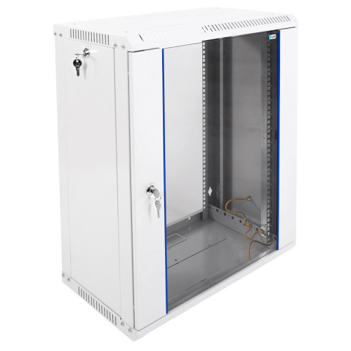 Шкаф коммутационный ЦМО ШРН-ЭКОНОМ (ШРН-Э-15.350) настенный 15U 600x350мм пер.дв.стекл задн.дв.стал.лист 85кг серый 300мм 746мм
