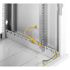 Шкаф коммутационный ЦМО ШРН-ЭКОНОМ (ШРН-Э-15.350) настенный 15U 600x350мм пер.дв.стекл задн.дв.стал.лист 85кг серый 300мм 746мм