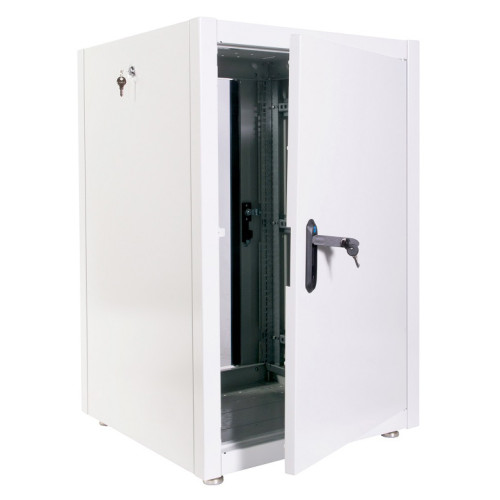 Шкаф коммутационный ЦМО (ШТК-Э-18.6.6-13АА) напольный 18U 598x600мм пер.дв.стекл металл 2 бок.пан. 540кг серый 515мм 43кг 180град. 920мм IP20