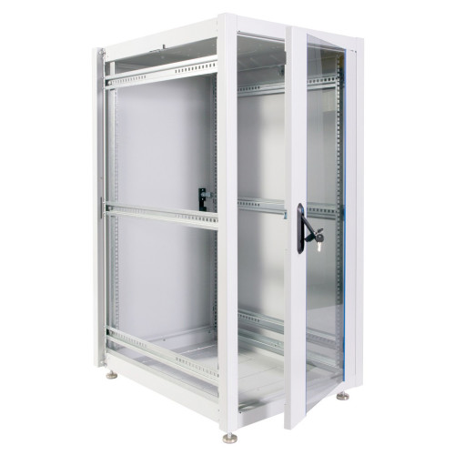 Шкаф коммутационный ЦМО (ШТК-Э-24.6.8-13АА) напольный 24U 600x800мм пер.дв.стекл металл 2 бок.пан. 540кг серый 59кг 180град. 1187мм IP20
