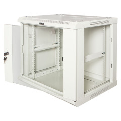 Шкаф коммутационный Lanmaster (TWT-CBWPG-18U-6X8-GY) настенный 18U 600x800мм пер.дв.стекл задн.дв.спл.стал.лист 60кг серый 700мм 45кг 902мм IP20 металл
