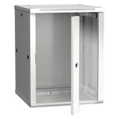 Шкаф коммутационный ITK Linea W (LWR3-12U66-GF) настенный 12U 600x600мм пер.дв.стекл задн.дв.стал.лист 90кг серый 500мм 32кг 200град. 635мм IP20 IK08 сталь