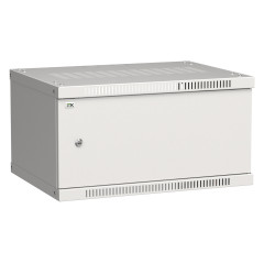 Шкаф коммутационный ITK Linea WE (LWE3-06U64-MF) настенный 6U 600x450мм пер.дв.металл 50кг серый 400мм 200град. 320мм IP20 сталь