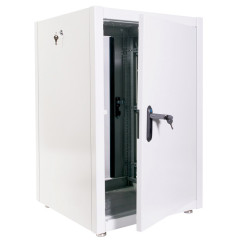 Шкаф коммутационный ЦМО (ШТК-Э-18.6.8-13АА) напольный 18U 600x800мм пер.дв.стекл металл 2 бок.пан. направл.под закл.гайки 540кг серый 715мм 50кг 180град. 920мм IP20 сталь