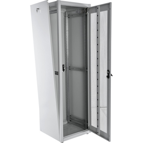 Шкаф коммутационный ЦМО (ШТК-Э-42.8.8-44АА) напольный 42U 800x800мм пер.дв.перфор. задн.дв.перфор. 2 бок.пан. направл.под закл.гайки 710кг серый 715мм 105кг 180град. 1987мм IP20 сталь