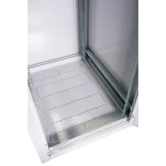 Шкаф серверный ЦМО (ШТК-Э-42.8.10-44АА) напольный 42U 800x1000мм пер.дв.перфор. задн.дв.перфор. 2 бок.пан. направл.под закл.гайки 710кг серый 915мм 114кг 180град. 1987мм IP20 сталь