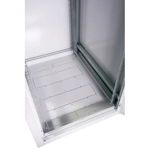 Шкаф серверный ЦМО (ШТК-Э-42.8.10-44АА) напольный 42U 800x1000мм пер.дв.перфор. задн.дв.перфор. 2 бок.пан. направл.под закл.гайки 710кг серый 915мм 114кг 180град. 1987мм IP20 сталь