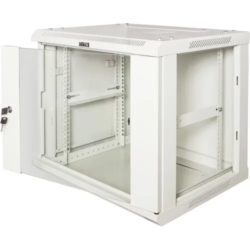 Шкаф коммутационный Lanmaster Pro (TWT-CBWPG-15U-6X4-GY) настенный 15U 600x450мм пер.дв.стекл 60кг серый 350мм 768мм IP20 металл