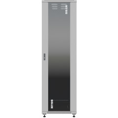 Шкаф серверный NTSS Премиум (NTSS-R22U60100GS) напольный 22U 600x1000мм пер.дв.стекл металл 900кг серый 910мм 60.5кг 1102мм IP20 сталь