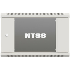 Шкаф коммутационный NTSS Премиум (NTSS-W6U6045GS-2) настенный 6U 600x450мм пер.дв.стекл 60кг серый 365мм 16кг 220град. 370мм IP20 сталь
