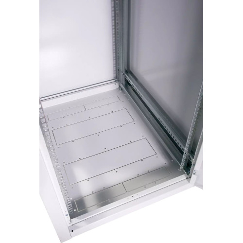 Шкаф коммутационный ЦМО (ШТК-Э-30.6.8-13АА) напольный 30U 600x800мм пер.дв.стекл металл направл.под винты 620кг серый 715мм 68кг 120град. 1454мм IP20 металл